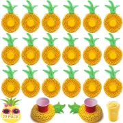 Inflatable Drink Holder 20 Pack Inflatable Pineapple Pool Float Drink Holders Po