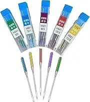 45PCS Sewing Machine Needles - Regular Point Needles Set (18mm/16mm/14mm/11mm/9mm) - 9 Needles per Size, Compatible with Singer & Most Old/New Sewing Machines