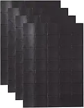 140 Pieces Self-Adhesive Magnetic S (15X15X0.5mm) On 4 E Sheets with Adhesive Backing for DIY Crafts P Schedule Busin Card