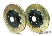 Brembo Rear 2pc Rotor Disc Upgrade Replacement 332x32 Drill Ferrari F40 87-91 (for: Ferrari)