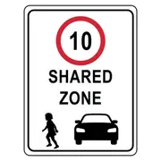 10km Shared Zone - 450x750mm
