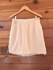 NEW Liz Claiborne Lizgolf sz 10 poly/coolmax solid Ivory golf skort