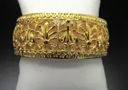 Camrose & Kross JBK Jacqueline Kennedy Crystal 24K GP Jeweled Cuff Bracelet nib