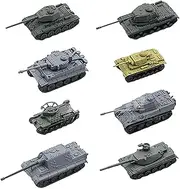 8Pcs DIY 1/144 Tank Model Toy for Kids Decoration Accessories Assembly Model