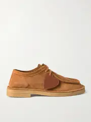 [Bottega Veneta] Bottega Veneta - Intrecciato Leather-trimmed Suede Loafers - Camel - EU 41 EU 41 Brown