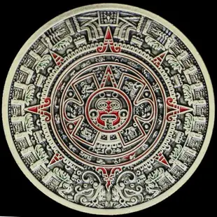 硬幣點漆龍幣 瑪雅外國紀念幣 墨西哥阿茲特克金幣古青銅金幣