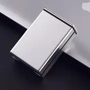 [TRELVEX] Cigarette Case Aluminum Cigarette Case Holder Box Pocket Can Holds 20 Pcs Cigarette for Men and Women(Silver)