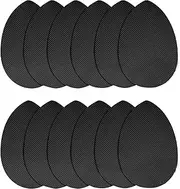 12PCS Shoe Grips Bottom Tape Sole Stick Non Slip Shoe Pads Reduction Shoes Cushion Adhesive Rubber Sole Protector for Shoes Black