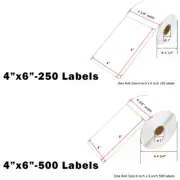 4"X6" Thermal Shipping Address Label 250/500 for Zebra&Rollo LP2844 Eltron ZP450