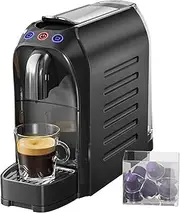 JZ.CAFE Mini Espresso Maker: 1255W Programmable Single Serve Coffee Maker for Original Capsules - 20 Bar High Pressure Barista Pump for Homemade Espresso & Lungo Coffee, Kitchen and C