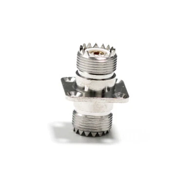 UHF female to female jack SO239 RF adapter connector 4-Hole Panel Chassis NEW