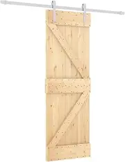 vidaXL Sliding Door, Barn Door for Home Internal Living Room, Sliding Door Panel with Hardware Set, Wooden Sliding Gate, Solid Wood Pine