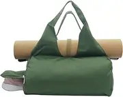 Small Gym Bag for Women with Shoe Compartment & Wet Pocket Sports Travel Duffel Bag,Yoga Gym Totes With Mat Holder,Waterproof Carry On Weekender Overnight Bag, Green, Gym Duffel Bag With Shoe Compartment & Wet Pocket
