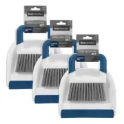 3x Boxsweden Home Floor Desk Surface Cleaner 21.5cm Mini Brush/Dustpan Set