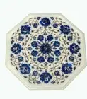 15" Marble Side Table inlay Pietradura art semi precious stones work