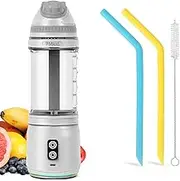 700ml Portable Blender, High Speed Mini Personal Blender, USB Rechargeable Blender & Smoothie Maker for Smoothies and Shakes, Outdoor Travel Family and Sports Bottles White