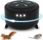 Mice Rat Repellent Indoor, Ultrasonic Repellent Rodent Mice, 360° Squirrel Repeller with 9 Strobe Lights, Repel Mouse/Squirrel/Bat for Attics, House