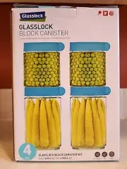 4 Piece Glasslock Block Canister Set New In Box
