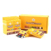 8pk Jarmelo 12pc Kids/Children Colouring/Art Washable Crayons Sticks Bulk Set 2+