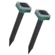 6pcs Square Solar Electronic Ultrasonic Repeller Fram Snake Mice Pest Insect Animal RejectionTrap Killer Not Crystalline Silicon Type