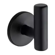Liberty B29527C-FB Flat Black 2 1/32" Industrial Post Hook Coat, Hat, Robe Hook