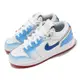 Nike Air Jordan 1 Low SE GS 大童鞋 女鞋 白 藍 紅 漸層 AJ1 FN8895-141