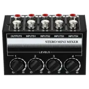 Audio Mixer 4- Mixer Stereo Mini Mixer Passive Sound Mixer Controller