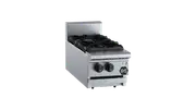 B+S Black Benchtop Two Burner Boiling Top Cooktop Open Burner Bench Mounted LPG