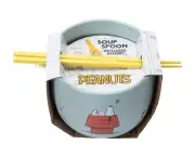 NEW! Peanuts Snoopy Poses Ramen Bowl & Chopsticks & Spoon Bundle Set Of 4
