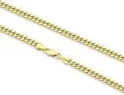 [KRKCLIFE] 2/3/4/5MM Chain Necklace for Women Men 18" -24", 14K Gold White Gold Plated/Stainless Steel Cuban Link Curb Chain Necklaces, Cool Style Anti-Allergies, Durable No Fading