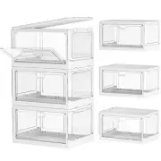 Clear Storage Bin with Lid 3 Pack 【Stackable & Sturdy】Plastic Multifunctional...
