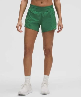Lululemon Hotty Hot High Rise Short 4" Lined size 4 Everglade Green EVRG