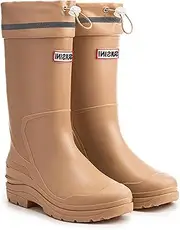 [WMXRBTOSH] Rain Boots for Women and Waterproof Garden Shoes, Anti-Slipping Mid Calf Rubber Boots Lightweight Work Tall Fishing Boots for Outdoor