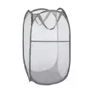 Popup Mesh Laundry Basket Collapsible Laundry Hamper Portable Clothes Washing...