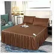 Bed Valance Skirt Bed Skirts & Valances Double Single King Size Queen Bed Cover Quilted Bed Sheet Bedroom Decoration Non-Slip Mattress Dust-Proof Cover, Soft and Comfortable