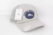 Tommy Bahama Men's Mesh Back Hat Patch Logo Snapback Gray Sweatband Tip Your Cap