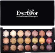 Eyeshadow Palette Makeup, Everfavor Pigmented Eye Shadow Nude Palettes - Professional 21 Colors Shimmer Warm Neutral Smoky Cosmetic Baked Eye Shadows (21 Colors, 09)