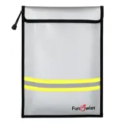 Fireproof Waterproof Money Document Bag - 15" x 11" Upgraded Zipper Bags, Fir...