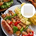 15 Inch Barbecue Skewers with Wooden Handle for Grilling Tools Set of 12