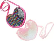 [WOFASHPURET] Kids Heart Shaped Purse Toddler Sparkle Crossbody Bag Sequin Bunny Purse for Boys Girls