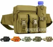 Military Tactical Molle Waist Backpack Hunting Water Bottle Travel Bags Outdoor