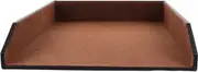 Tofficu Document Tray Organizer File Storage Tray Paper Storage Stackable File Tray Office Desktop File Holder Coffee Single-Layer