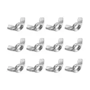M10 Wing Nuts, Stainless Steel 201 Hand Twist Tighten Ear Butterfly Nut, 12 Pcs