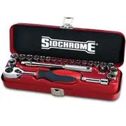 SIDCHROME 1/4" Drive AF/Metric Socket Set - 23 Piece SCMT12110