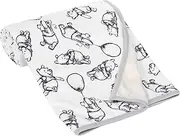 Lambs & Ivy Disney Baby WINNIE The POOH Baby Blanket - Tan/Cream Jersey/Minky