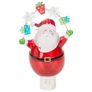 7.7 Inch Santa with LED Night Lights Snowflake Present Icons