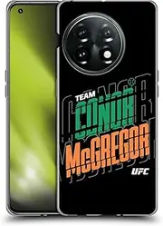 Head Case Designs Officially Licensed UFC Conor McGregor Typography Fighter Team Soft Gel Case Compatible with OnePlus 11 5G