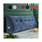 Velvet Triangular Headboard Wedge Pillow,Removable Cover Headboard Pillow Day...