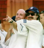 Benson and Hedges Super Cup Final 1999 JEREMY SNAPE & JACK RU- Old Cricket Photo