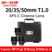 Zhongyi 20mm 35mm 50mm T1.0 APS-C Cinema Lens for Fuji X Sony E Canon RF Nikon Z